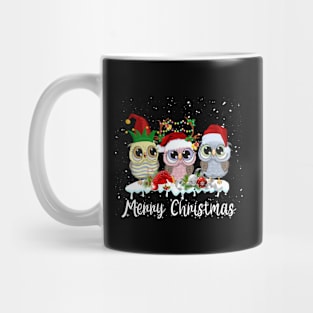 Cute Owl Merry Christmas Funny Owls Ugly Christmas Sweater T-Shirt Mug